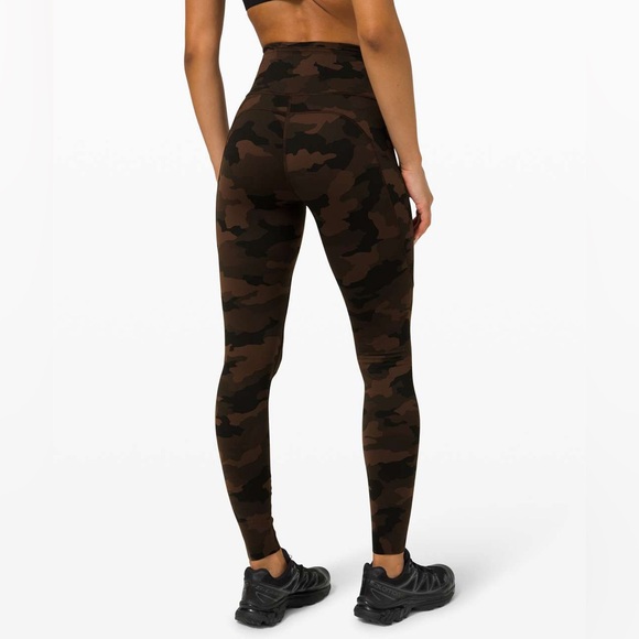 lululemon athletica Pants - Lululemon Fast and Free High-Rise Tight 28" Camo Brown Full Length Nulux